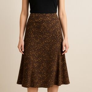 Axcess by Liz Claiborne Drapey A-line skirt in rich shades of brown Size 10
